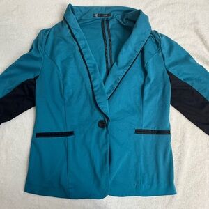 Maurices Teal and Black Women's Blazer Plus Size XXL